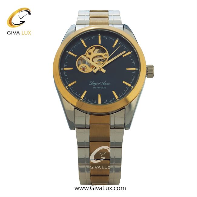 ساعت مچی اورجینال مردانه LdA | لوئیجی د آنا | Luigi d'Ana نقره ای-طلایی | طلایی-نقره ای| سرمه ای| کد رفرنس 2442